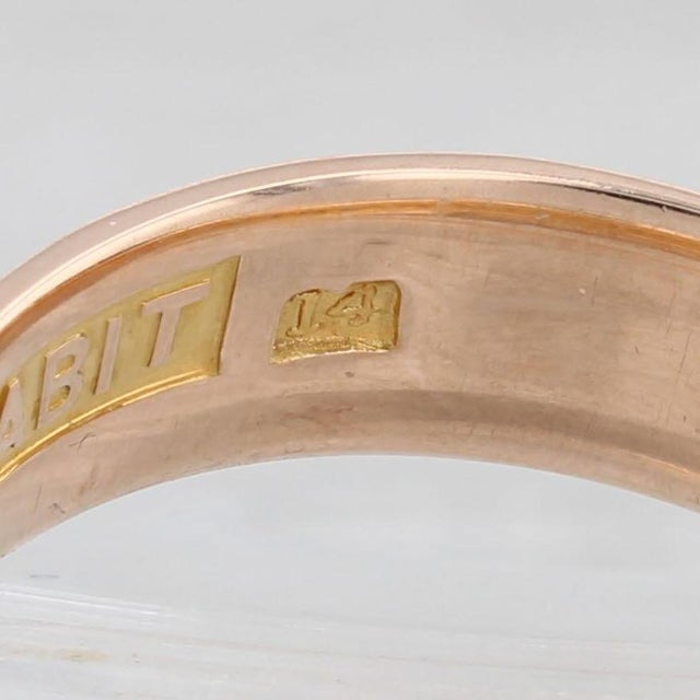 1920s Antique Scottish Rite 14th Degree Ring 14k Rose Gold Band Masonic Size 12 For Sale - Image 9 of 11