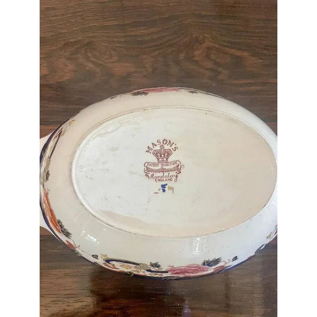 Antique Hand Painted Masons Ironstone Bowl, 1920s For Sale - Image 6 of 11