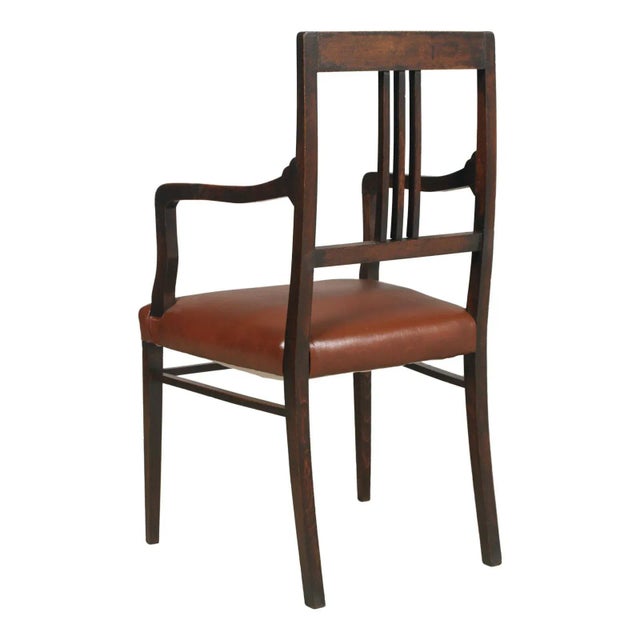 French Art Nouveau Walnut Armchair, 1890s For Sale - Image 4 of 11