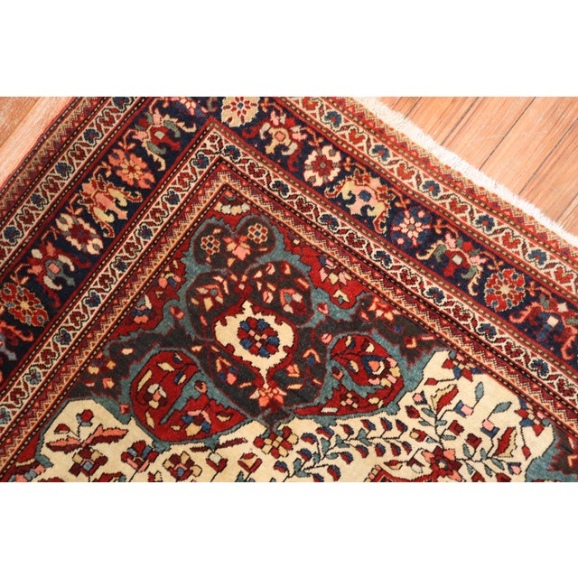 19th Century Ivory Persian Sarouk Ferehan Rug - 4'5" x 7' For Sale - Image 9 of 9