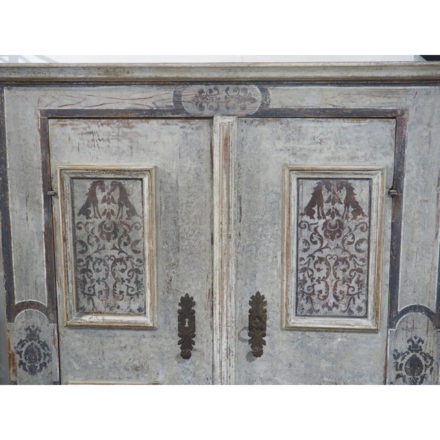 A Painted Two-Door Cabinet From Southern Germany, Circa 1700s, Height- 67 Inches For Sale - Image 14 of 18