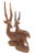 Vintage Hand Carved Wood Antelope Deer Statues - a Pair For Sale - Image 11 of 12