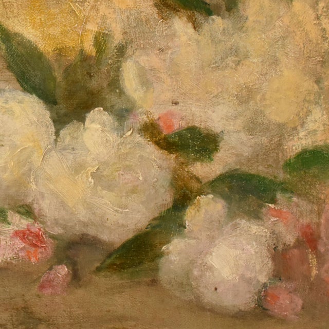 Achille Théodore Cesbron, Jeté De Roses,19th Century, Oil Painting on Canvas, Framed For Sale - Image 6 of 10