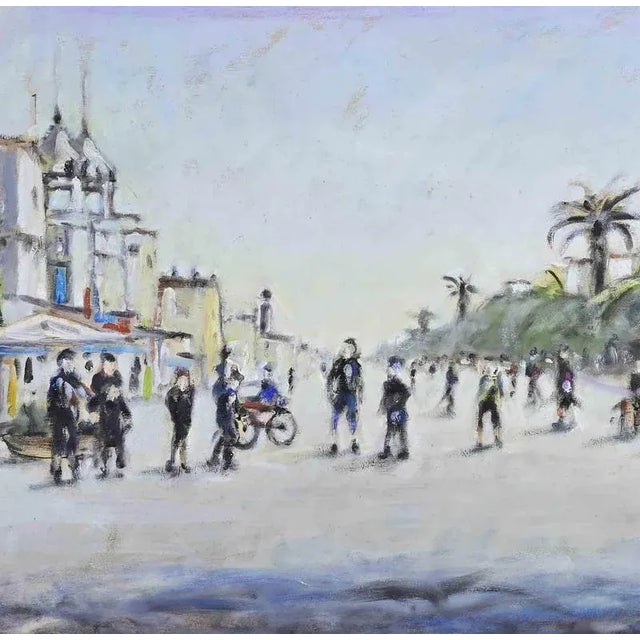 Oil on wooden table realized by Michelangelo Cupisti (1935-2012) in 1990s. Not signed. Includes a coeval wooden frame cm....