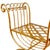 1960s 1960 Italian Hollywood Regency Gilt Wrought Iron Curule Vanity Bench For Sale - Image 5 of 8