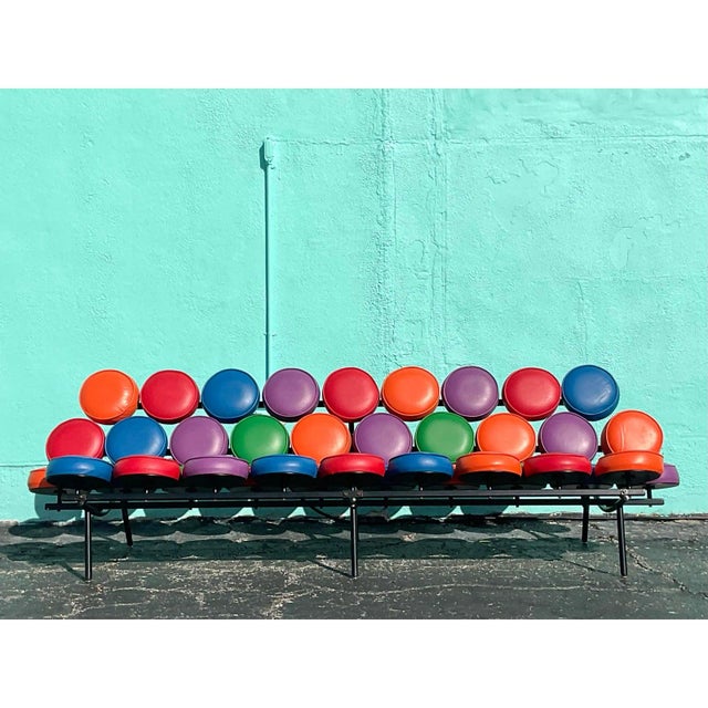 Vintage Mid-Century Modern Marshmallow Sofa After Irving Harper for Herman Miller For Sale - Image 11 of 12