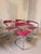 Mid-Century Modern Canasta Cantilever Chairs in Pink, 1980s, Set of 4 For Sale - Image 3 of 16