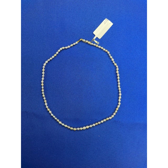 Early 21st Century 14 Karat Yellow Gold Multicolor Akoya Cultured Pearl Layer Thin Bead Necklace For Sale - Image 5 of 18