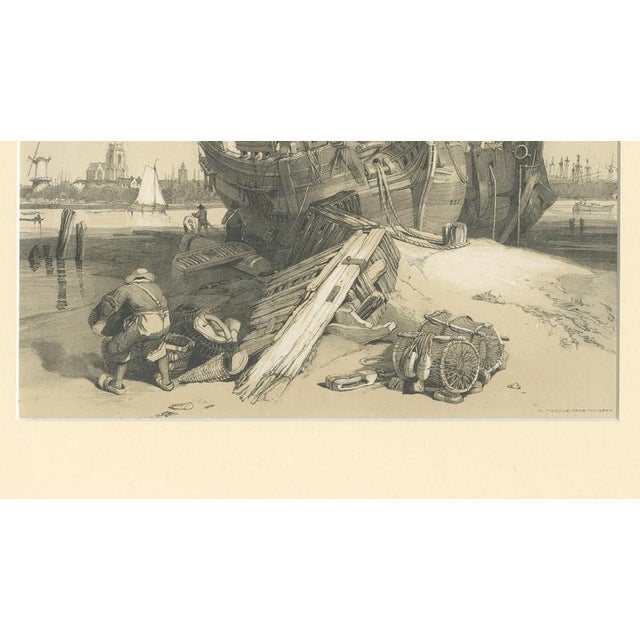 After Stanfield, Rotterdam from the Ferry Stanfield Sketches, Boys, 1833, Print For Sale - Image 6 of 9