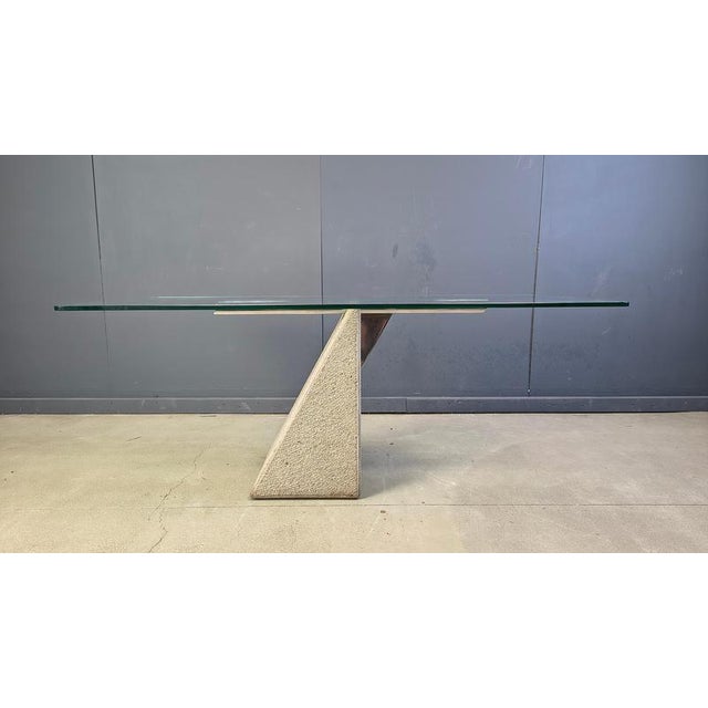 Concrete Dining Table by Giovanni Offredi for Saporiti, 1970s For Sale - Image 10 of 13