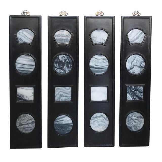Chinese Dali Stone Panels, 1900s, Set of 4 For Sale - Image 10 of 10