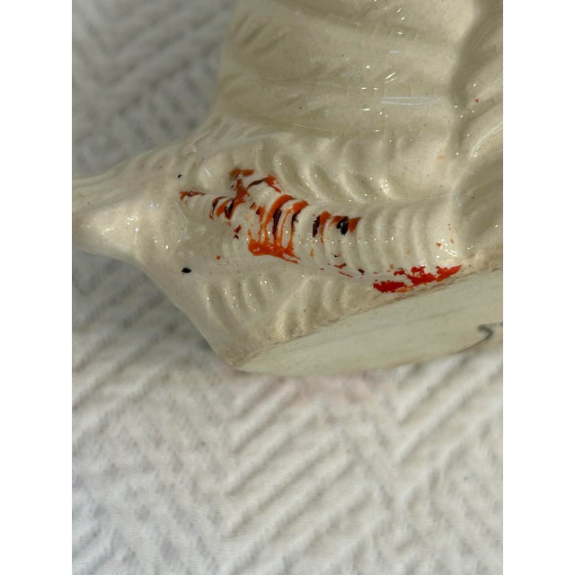 Mid 20th Century Petite Porcelain Swan Vase or Planter For Sale - Image 9 of 10