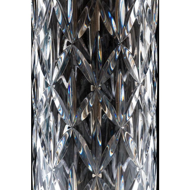 Late 20th Century Vintage Waterford Cut Crystal Table Lamp With Custom Agate Drum Shade For Sale - Image 5 of 8