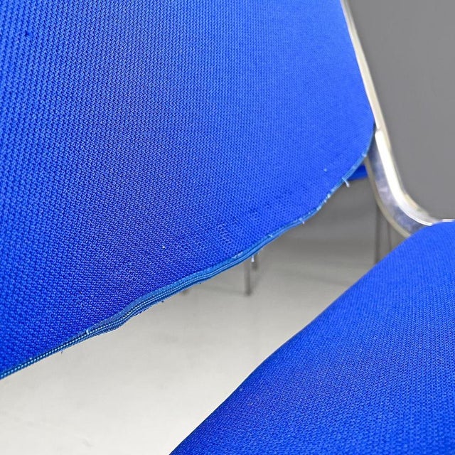 Italian Modern Blue Fabric DSC Chairs by Giancarlo Piretti Anonima Castelli, 1970s, Set of 6 For Sale - Image 11 of 18