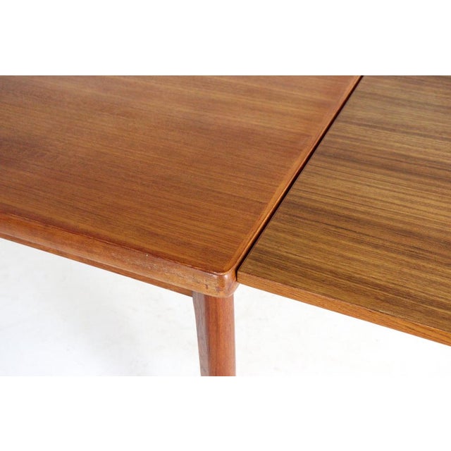 1970s Large Rectangular Extendable Dining Table by Henning Kjaernulf for Vejle For Sale - Image 5 of 16