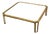 Brass and Glass Coffee Table, 1970s For Sale