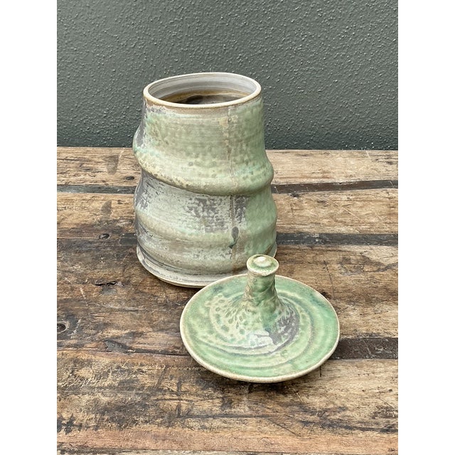Vintage Original Studio Pottery Lidded Jar For Sale - Image 10 of 12