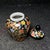 Glass Hand Painted Liuli Glass Lidded General Jar, Black Ground Multi-Colored Floral Pattern, Chinoiserie Ginger Jar For Sale - Image 7 of 9