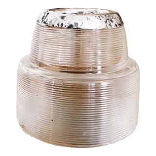 1905 English Sterling Silver and Glass Match Striker For Sale