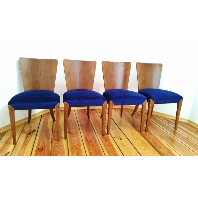 H-214 Chairs attributed to Jindřich Halabala for Up Zavody, 1950s, Set of 4 For Sale - Image 15 of 18