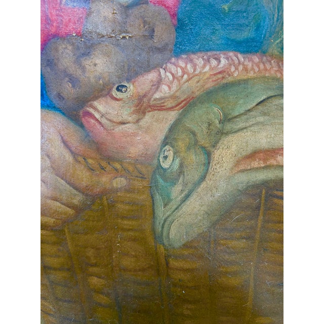 Horacio R. Rocha Painting of Girl With Cat 1940's For Sale - Image 14 of 14