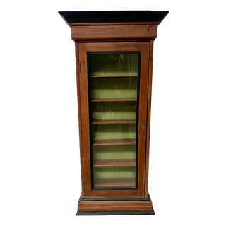 Louis Philippe Style Wall Display Case in Natural Wood, 1800s For Sale