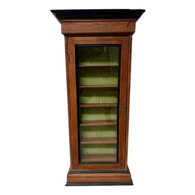 Louis Philippe Style Wall Display Case in Natural Wood, 1800s For Sale