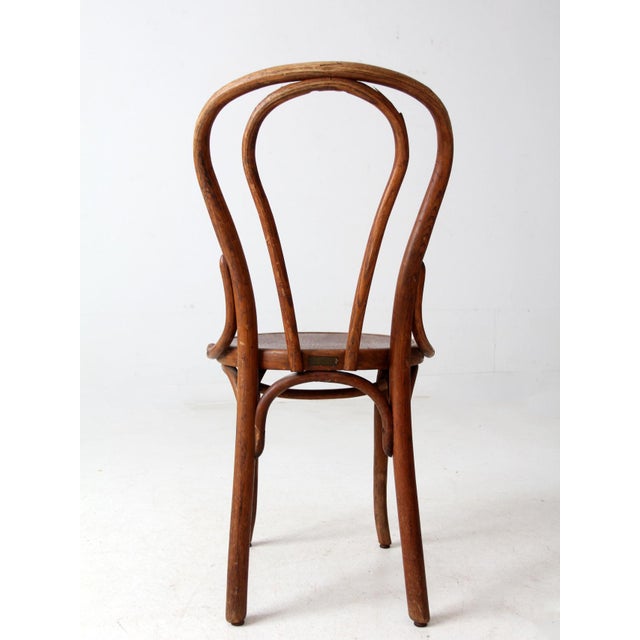 Brown Antique Herhold Chair Co Bentwood Cafe Chair For Sale - Image 8 of 15
