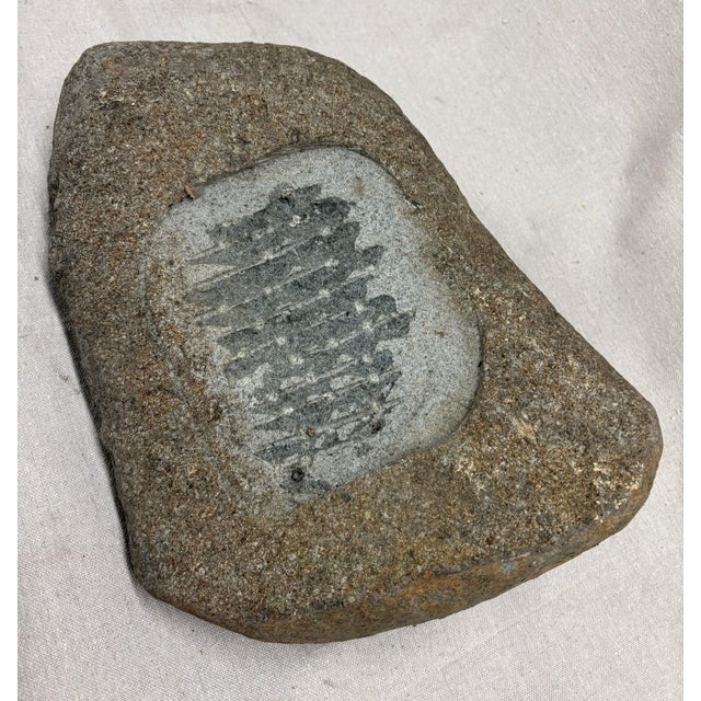 Stone Gray Mid-Century Granite Hand-Carved Kasugo Style Garden Ornament For Sale - Image 8 of 14