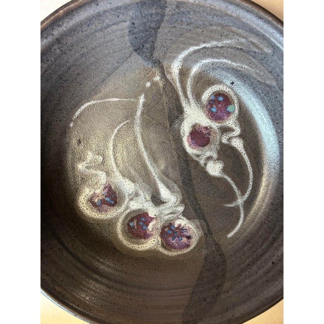 Vintage 1980’s Studio Pottery Centerpiece Bowl Signed Bradford For Sale - Image 4 of 8