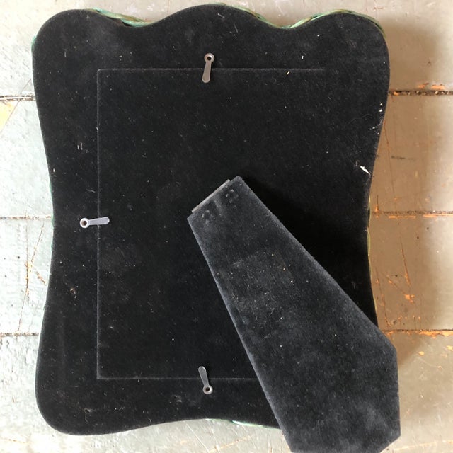 1970s 1970’s Original Fantasy Fairy With Dandelion Original Illustration Watercolor Painting Vintage Wicker Tabletop Frame For Sale - Image 5 of 7