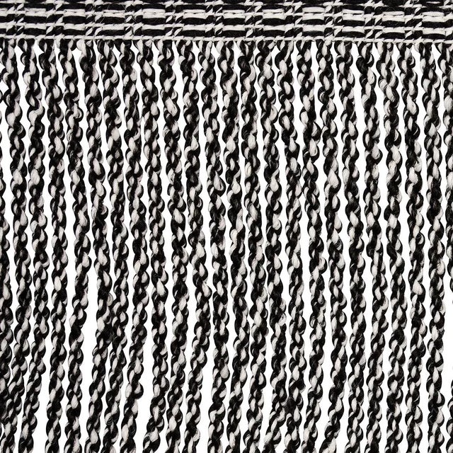 Contemporary Sample - Schumacher Outdoor Bullion Fringe Trim in Black For Sale - Image 3 of 4