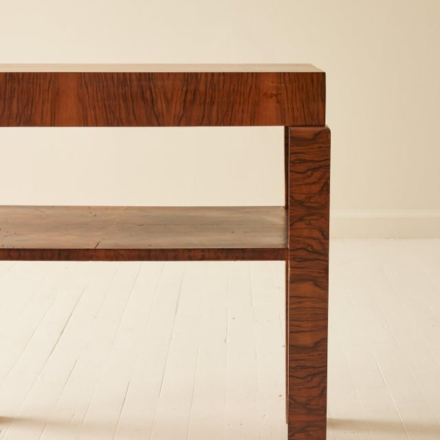 1930s Italian Art Deco Burl Walnut Side Table, 1930's For Sale - Image 5 of 8