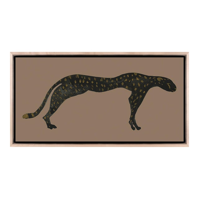 Cheetah Tan by Jess Engle in Maple Frame, Large Art Print For Sale