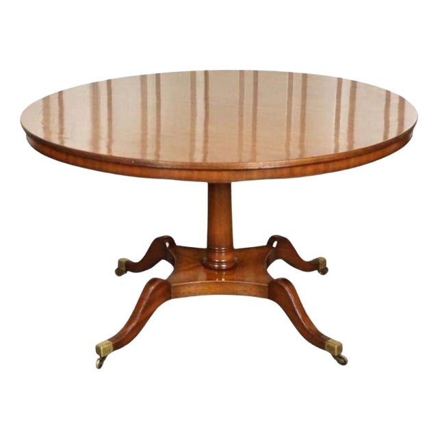 Circular Burr Walnut Dining Table from Beresford & Hicks London For Sale