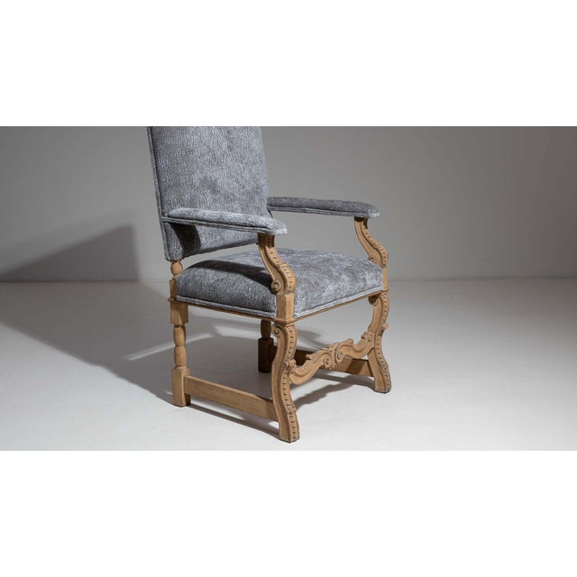 19th Century France Blue Wood Armchair For Sale In Greensboro - Image 6 of 10