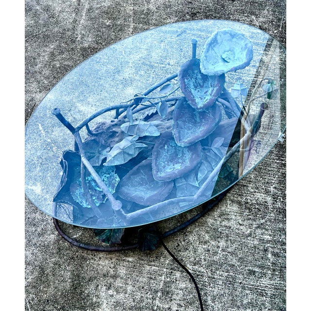 Copper Vintage Patinated Copper Waterfall Coffee Table For Sale - Image 8 of 12