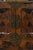 Brown Wonderful Raised Japanese Cabinet Crafted With Geometrically Intricate Inlayed Wood and Hand Wrought Hardware For Sale - Image 8 of 12