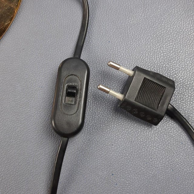 Murano Glass Table Lamp with Polished Brass Leaf Design, 1980s For Sale - Image 11 of 17