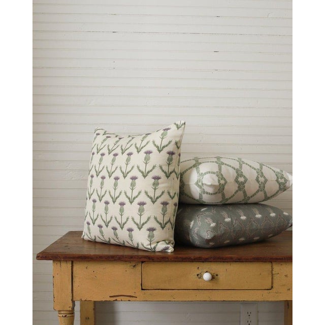 Lauren Servati Textiles, Thistle // Fig pillow Double-sided throw pillow with a knife edge finish. Includes a hidden...