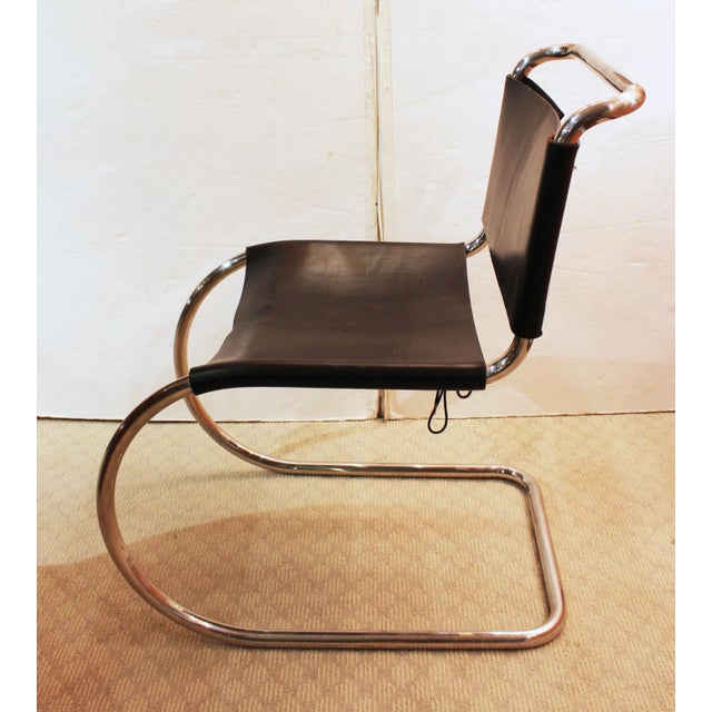 Mid-Century Modern Mies Van Der Rohe Cantilever Side Chair For Sale - Image 3 of 8
