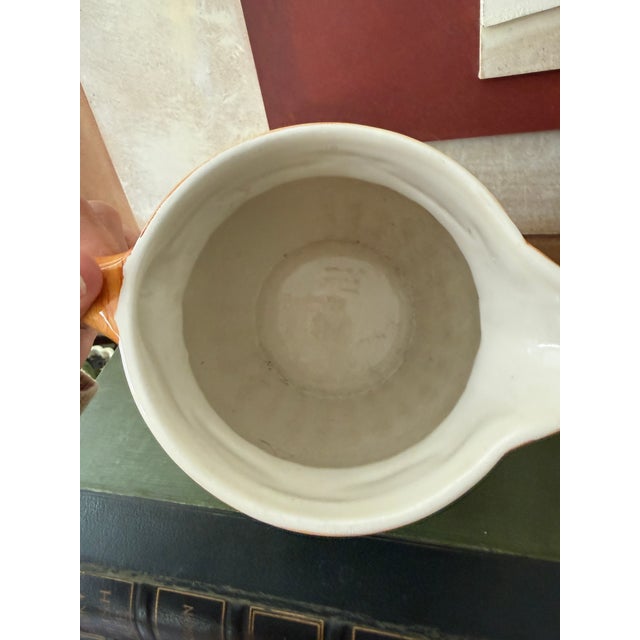 1970s Vintage Italian Ceramic Pitcher Made in Italy 6806 Hand Painted Pottery Vase For Sale - Image 5 of 12