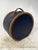 Antique Hat Box in Blue-Lined Cardboard and Leather, 1890s For Sale - Image 10 of 16
