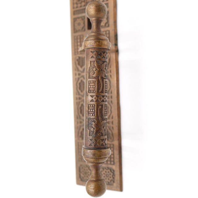 Russell & Erwin Antique 12.5 In. Bronze Aesthetic Door Pull For Sale - Image 6 of 9