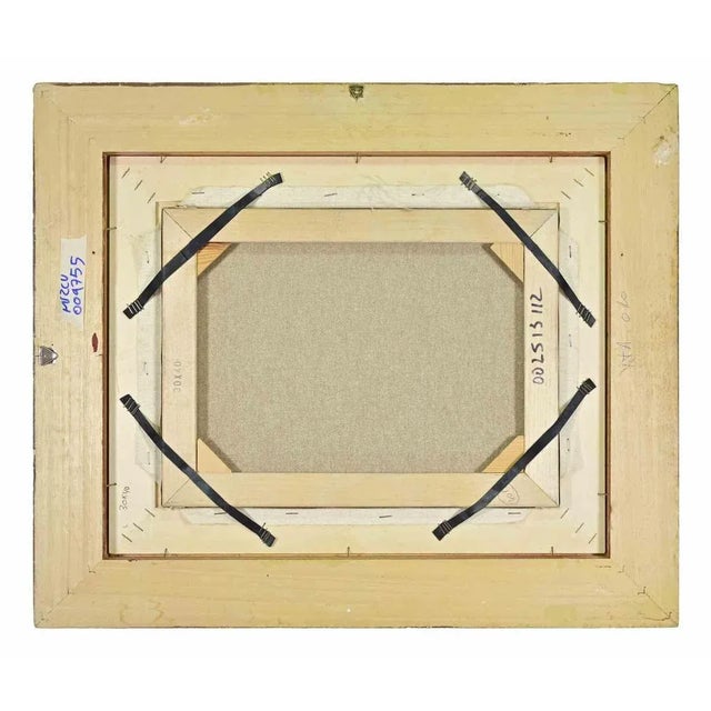 Sigfrido Oliva, Portrait, Oil Painting, 1980s, Framed For Sale - Image 4 of 5