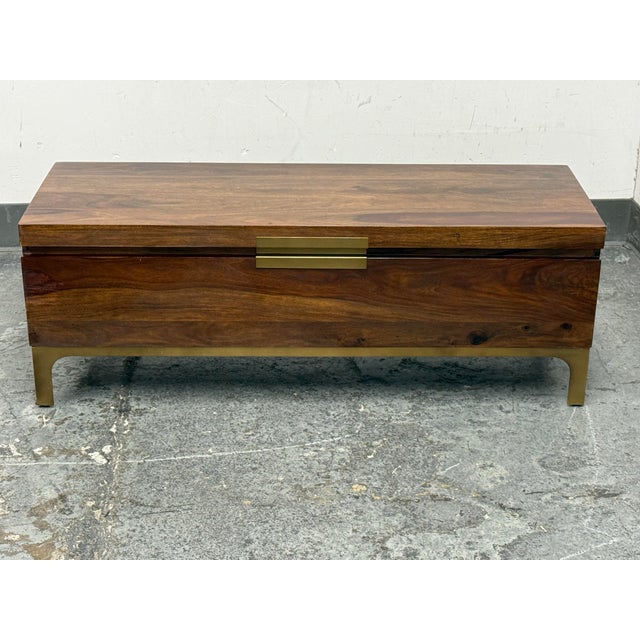 Contemporary Crate & Barrel Jada Trunk For Sale - Image 3 of 12