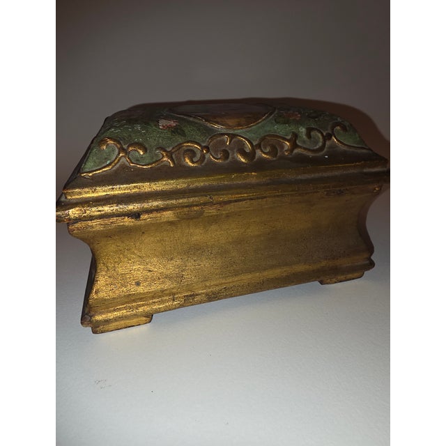 Antique Italian Box With Romantic Scene on Top For Sale - Image 4 of 11