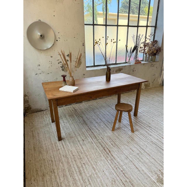 Cherry Farmhouse Table, 1950s For Sale - Image 15 of 18