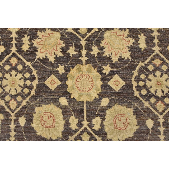 Dark Gray Ziegler Rug 6’4” X 9′ Dark Gray Wool Traditional Hand-Knotted Oriental Carpet For Sale - Image 8 of 13