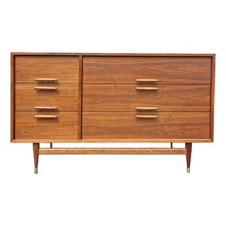 Vintage Mid Century Modern Credenza Cabinet or Dresser in Danish Style For Sale